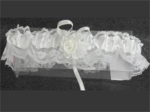 Satin/Lace Garter White Satin/Lace Garter White