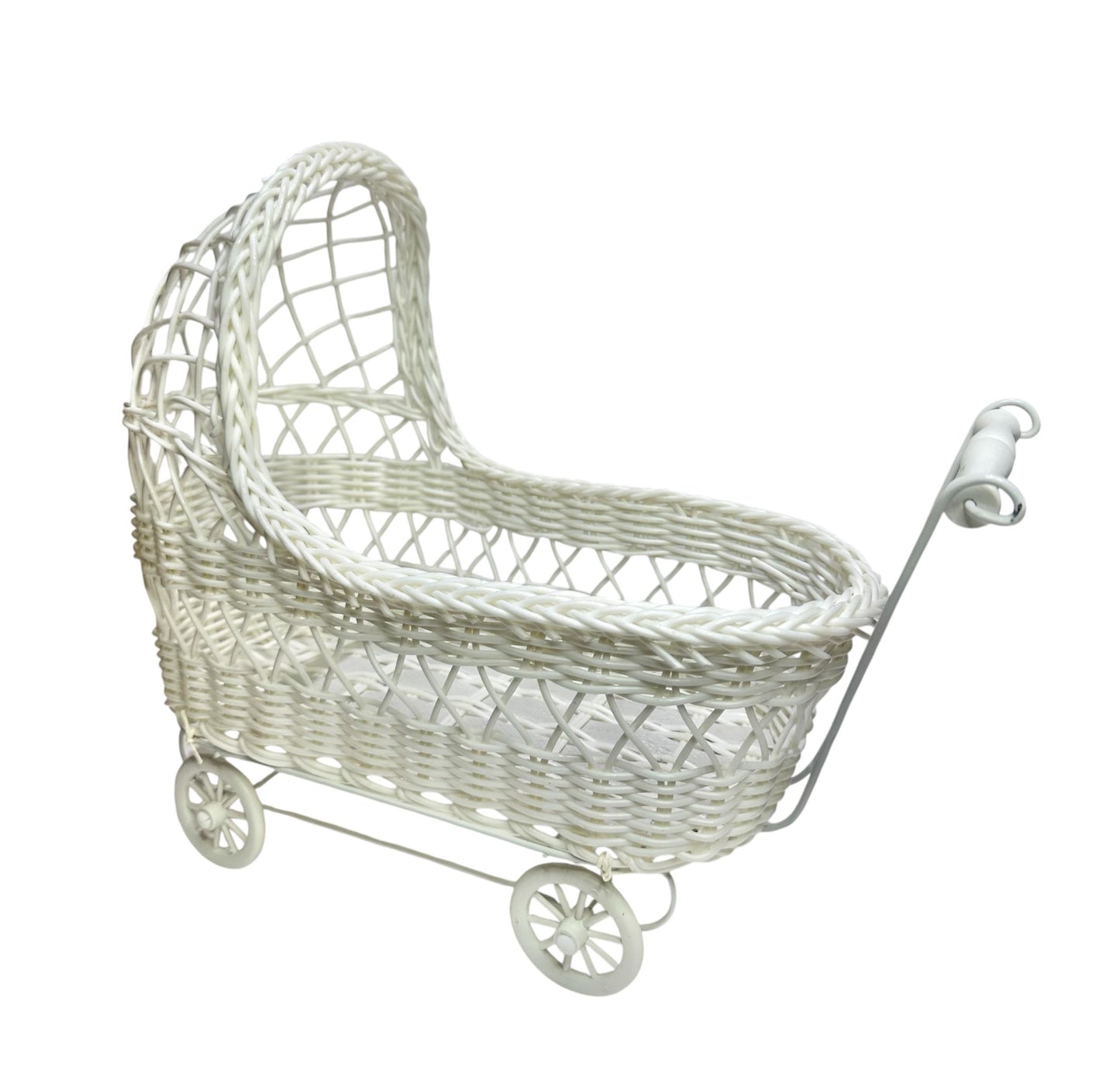 11'' Wicker Baby Carriage