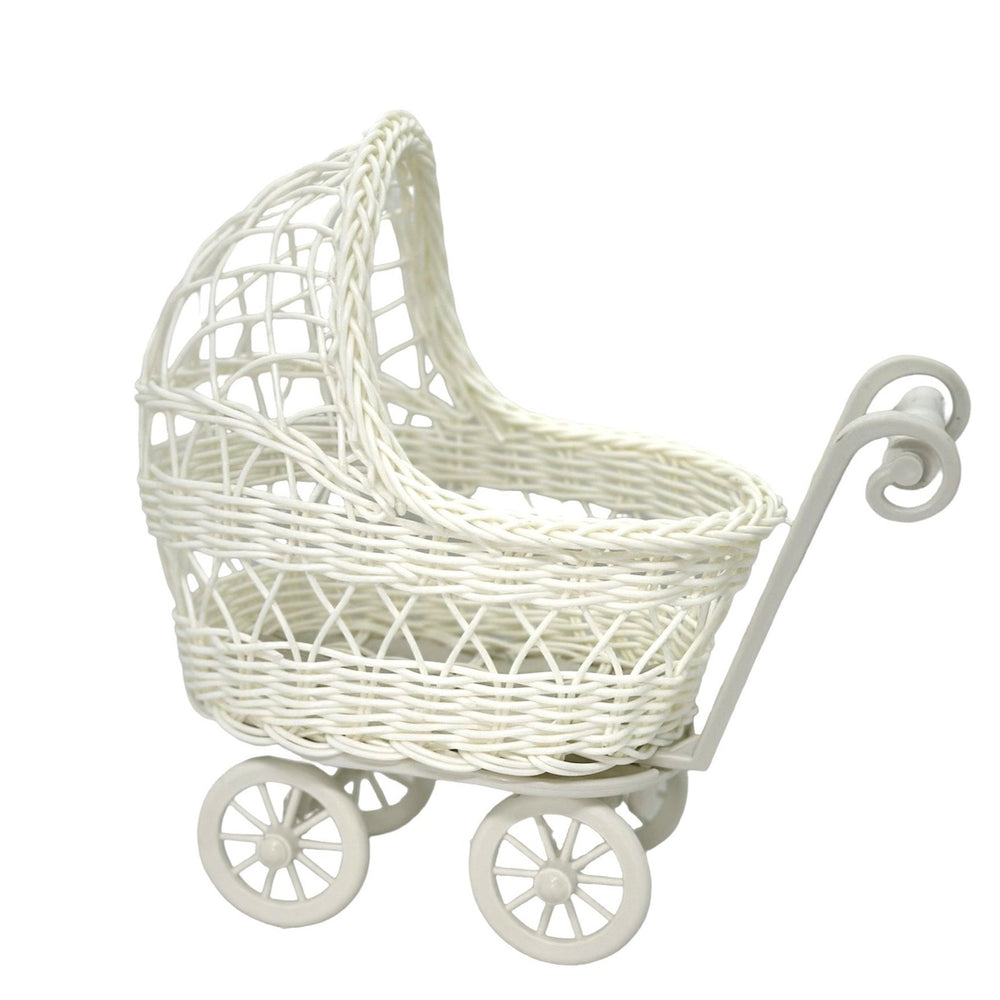 wicker baby carriage Baby Stroller Wicker Home Decor Baby Shower Centerpiece