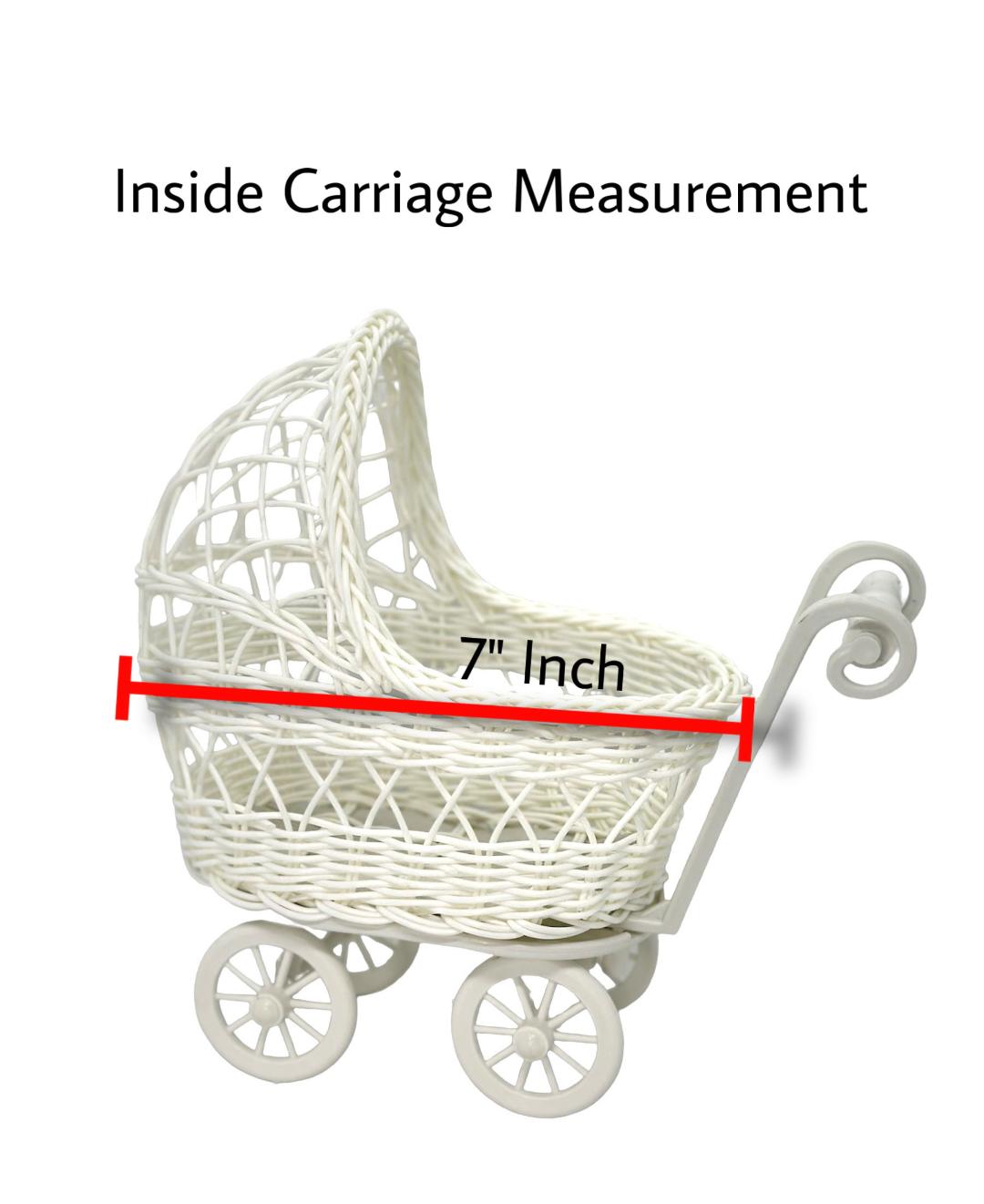wicker baby carriage centerpiece Baby Stroller Wicker Home Decor Baby Shower Centerpiece