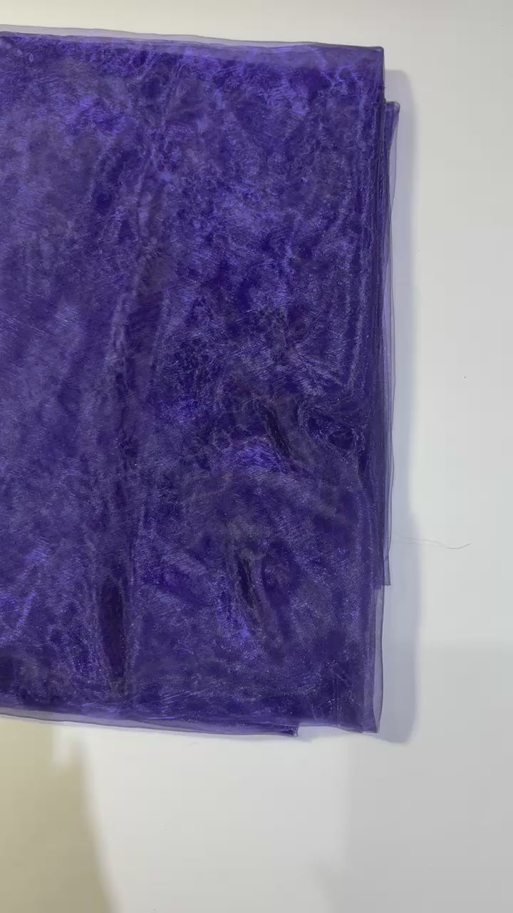 Purple Organza Table Overlay 80" X 80" Square(1 Piece)