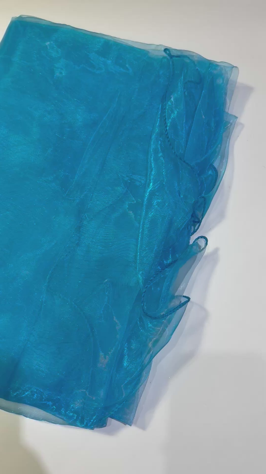 Turquoise Organza Table Overlay 80" X 80" Square(1 Piece)