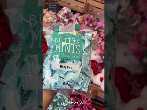 Baby Shower Baby Girl Butter Mints With Multi color Wrap (50 pieces)
