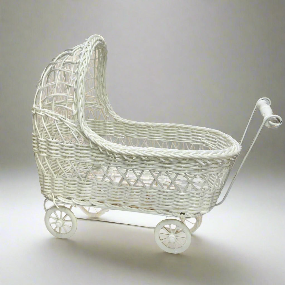 wicker baby carriage 11'' Wicker Baby Carriage