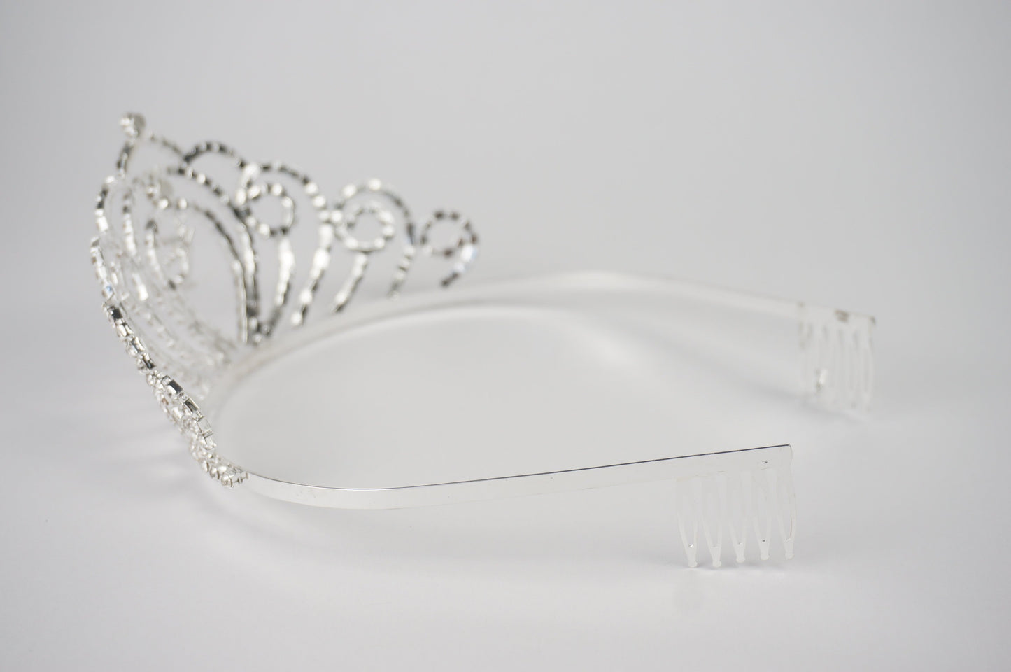 Rhinestone 15 Birthday Tiara with Combs Metal Hair Accessories 