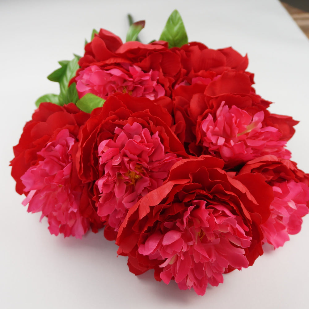 
                  
                    25 Inch Artificial Peony Silk Flower Bush 9 Heads Red With Beauty 2
                  
                