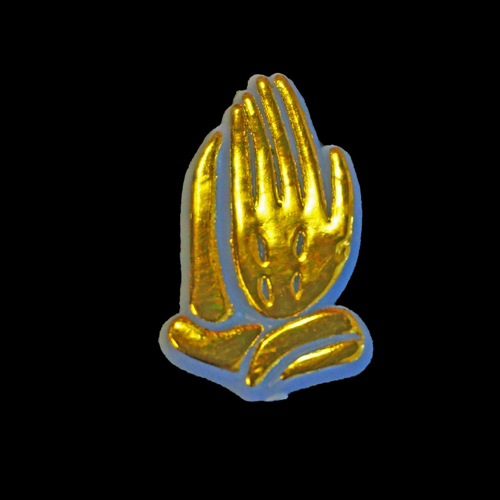 Gold Plastic Charm Praying Hand (144 Pieces)