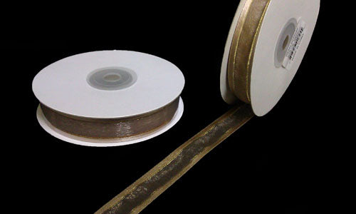5/8" Satin Edge Organza Ribbon Toffee 25 Yards