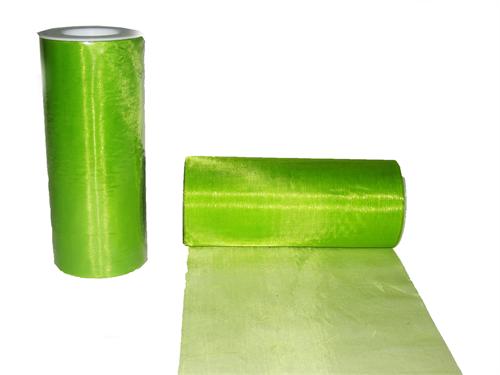 6 x 25 Yards Wide Organza Ribbon Apple Green 