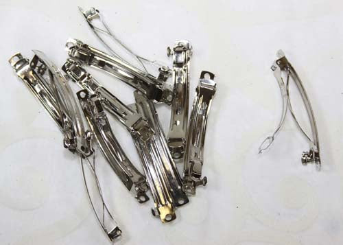 3" Silver Hair Clip (100 Pieces)