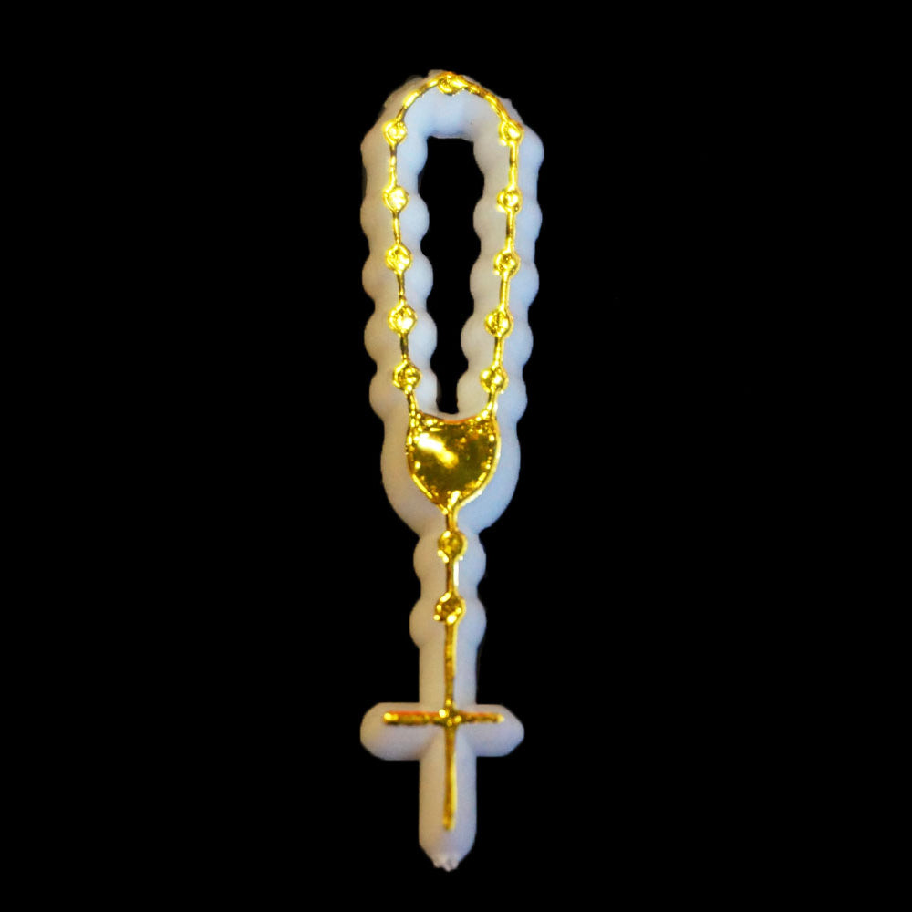 Plastic Charm Gold Rosary (144 Pieces)
