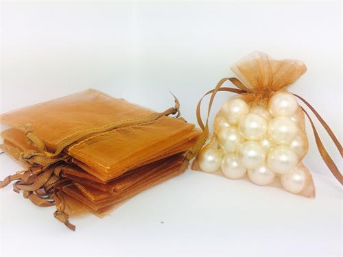 3 X 4 Brown Organza Bags (24 Pieces)