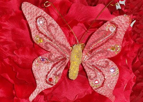 
                  
                     Glittering Nylon Decorative Butterflies Red (12 pieces)
                  
                